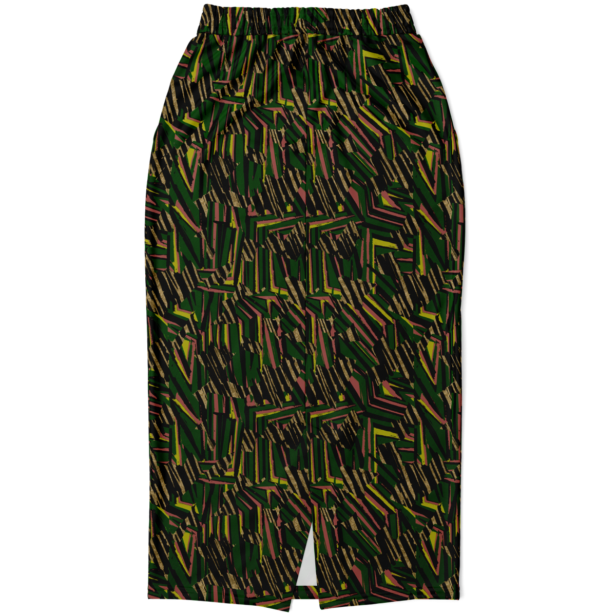 HVJ003 CHAOS REMIX green 50 Athletic Long Pocket Skirt - AOP - Choi Cheung