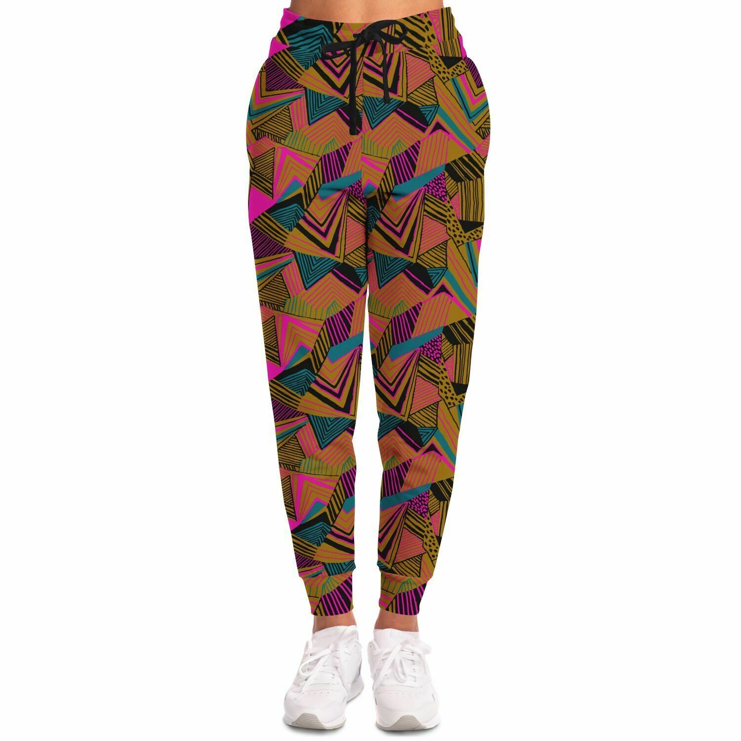 Geometric print fashion Jogger - Mustard - Choi Cheung
