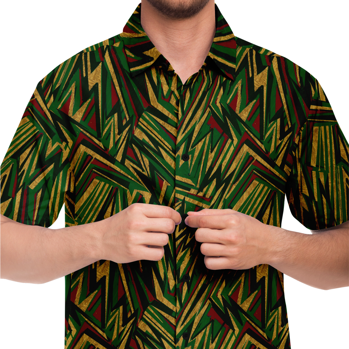 HV chaos GR Short Sleeve Button Down Shirt - AOP - Choi Cheung
