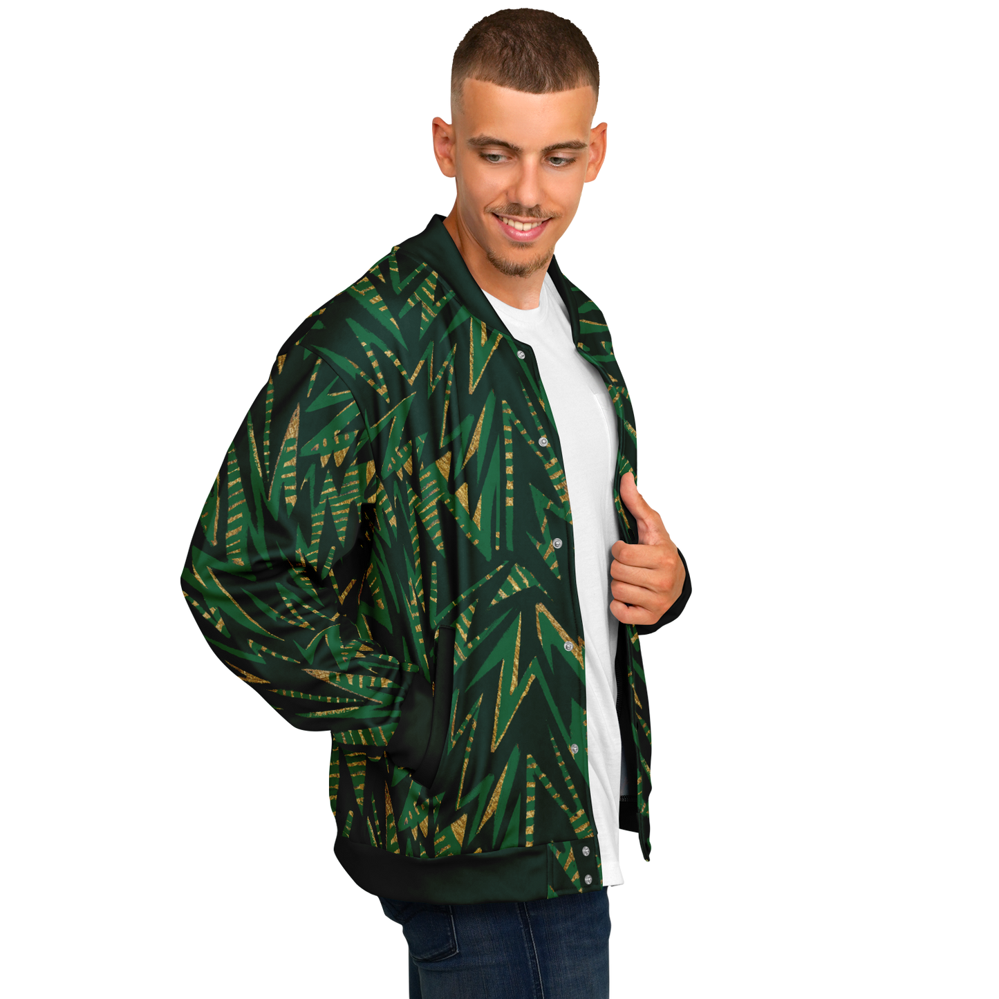 hv zig green Baseball Jacket - AOP