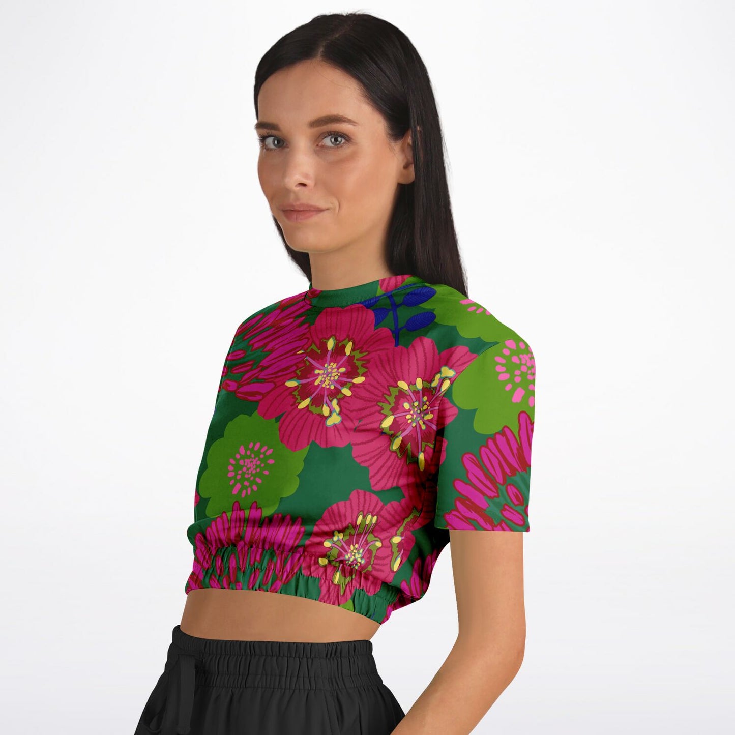 Folk Floral crop top - Choi Cheung