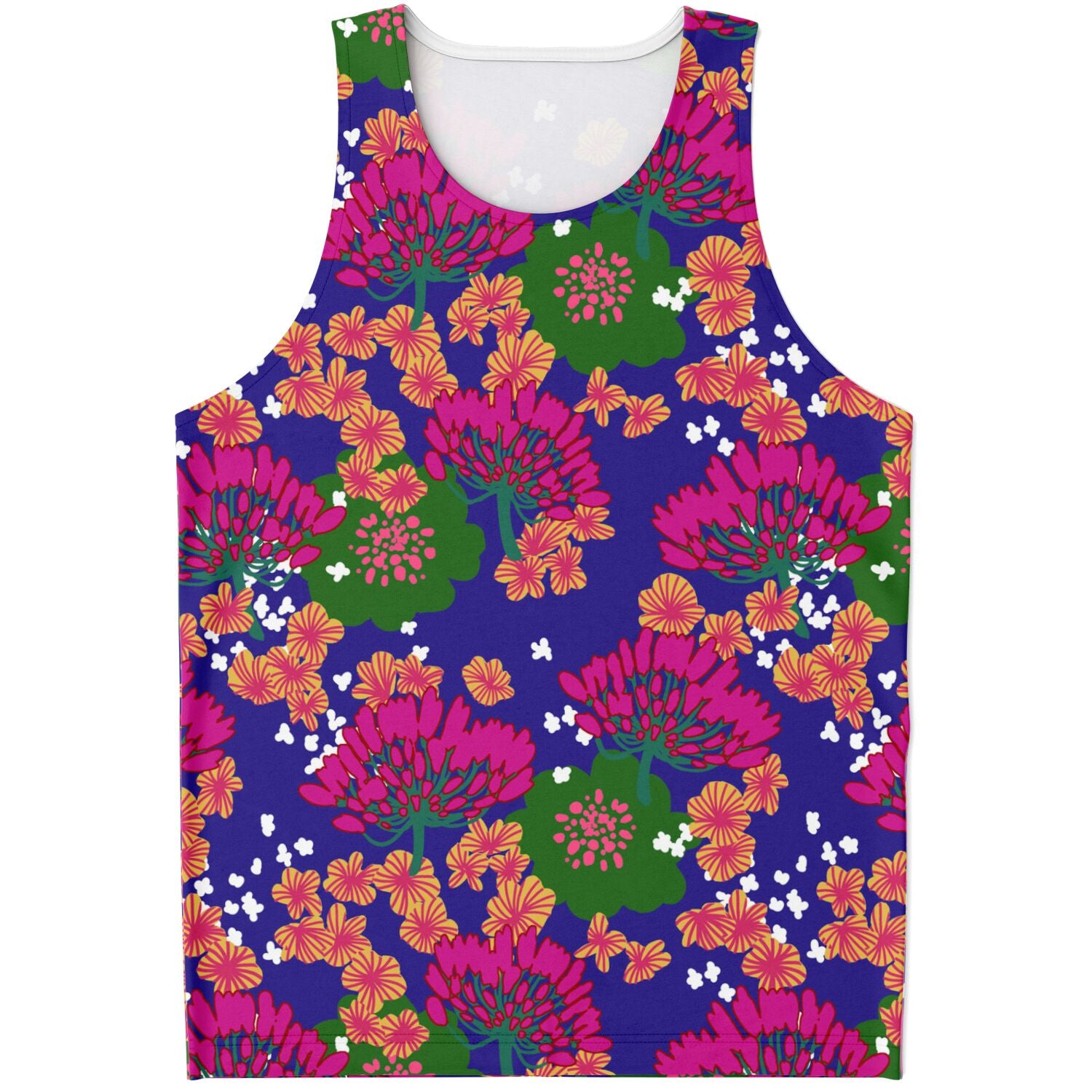 Floral  tank top - Blue - Choi Cheung