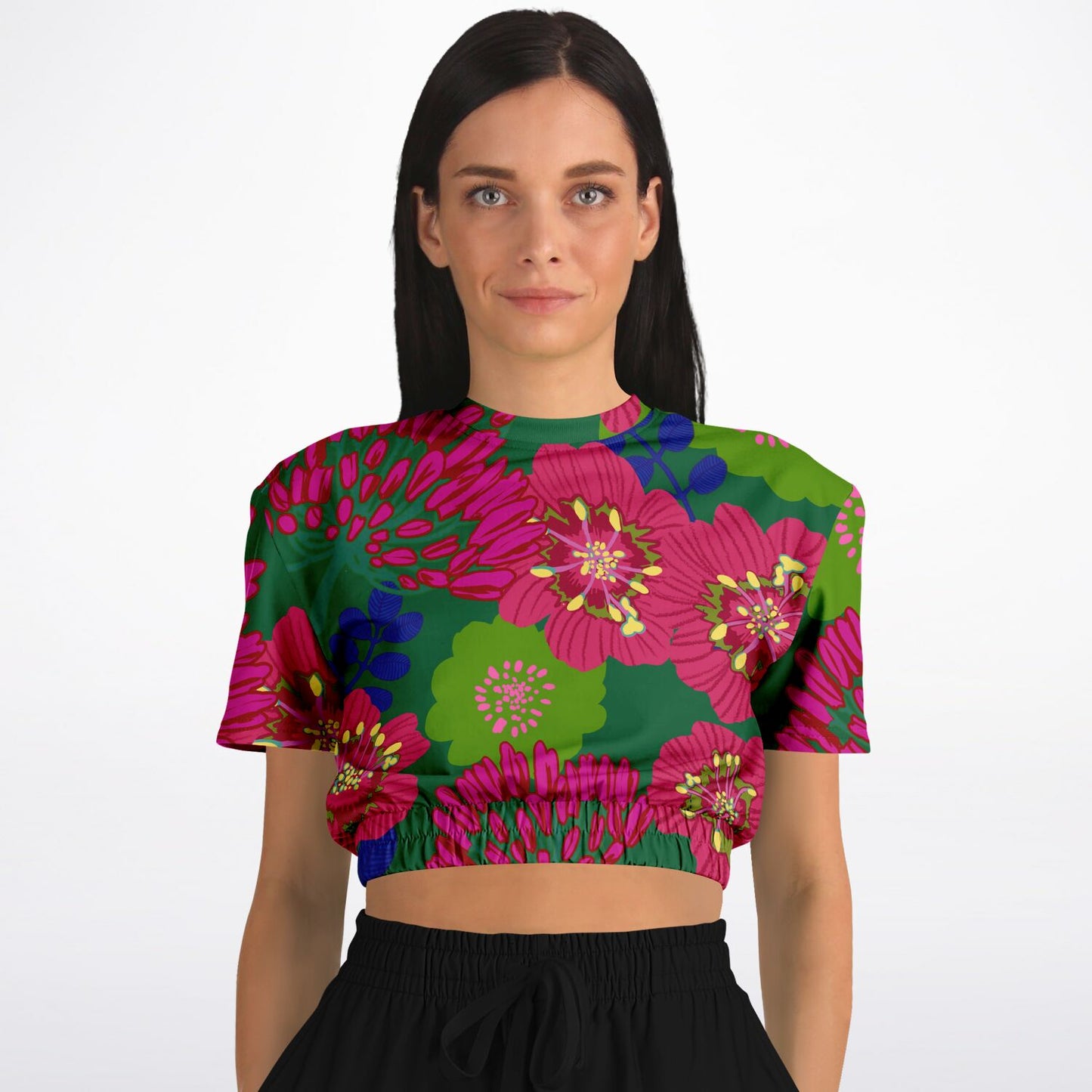 Folk Floral crop top - Choi Cheung