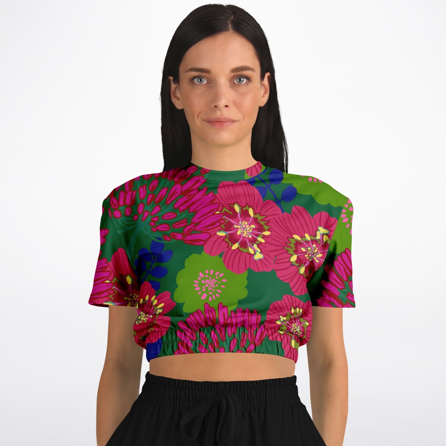 Folk Floral crop top - Choi Cheung