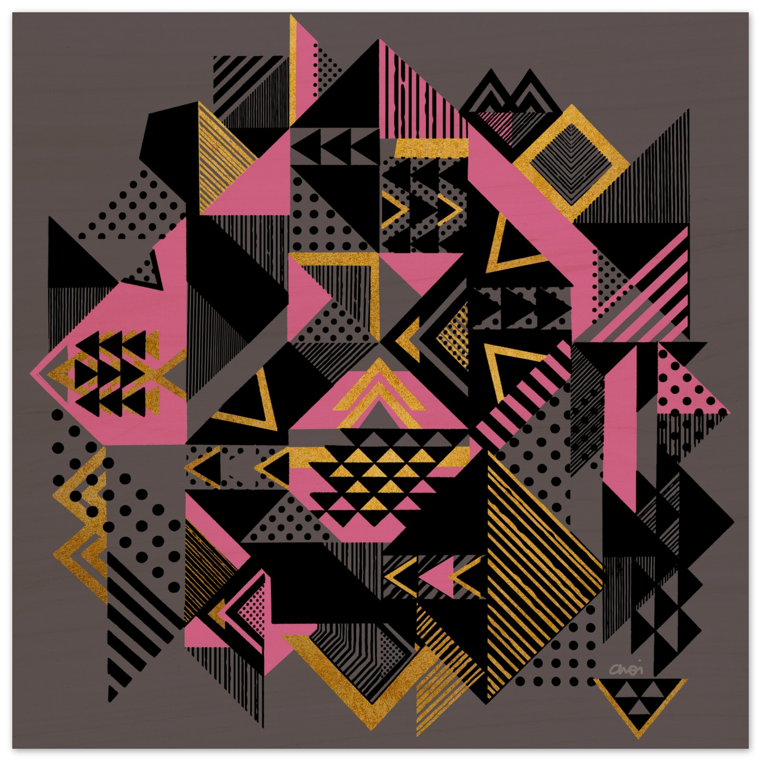 Chromati_geometric abstract wall art print by choi cheung