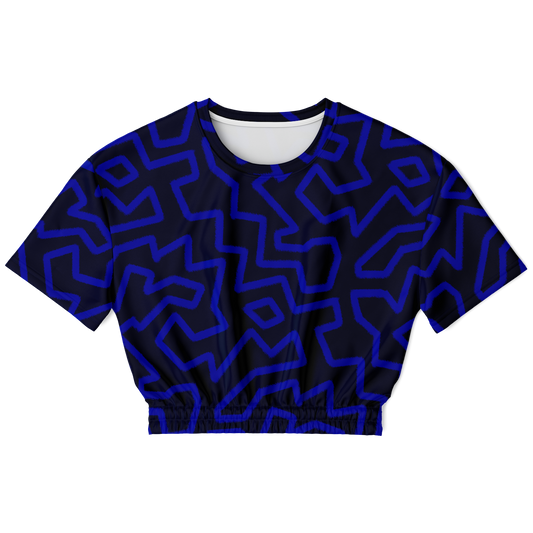electric boogie Athletic Cropped Short Sleeve Sweatshirt - AOP - Choi Cheung