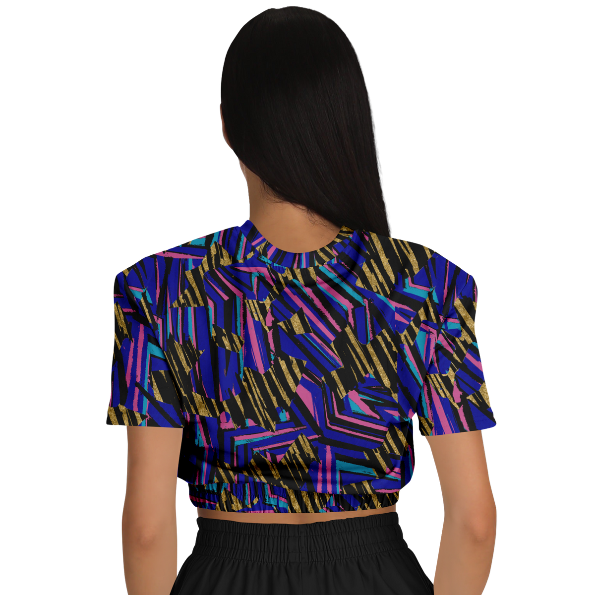 HVJ003 CHAOS REMIX 75 Athletic Cropped Short Sleeve Sweatshirt - AOP - Choi Cheung