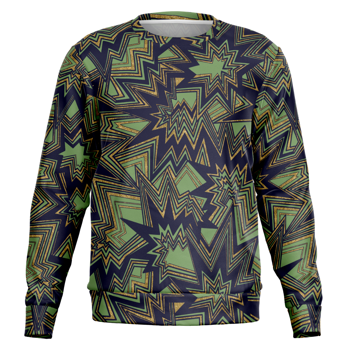 Bolt radiate green Fashion Sweatshirt - AOP - Choi Cheung