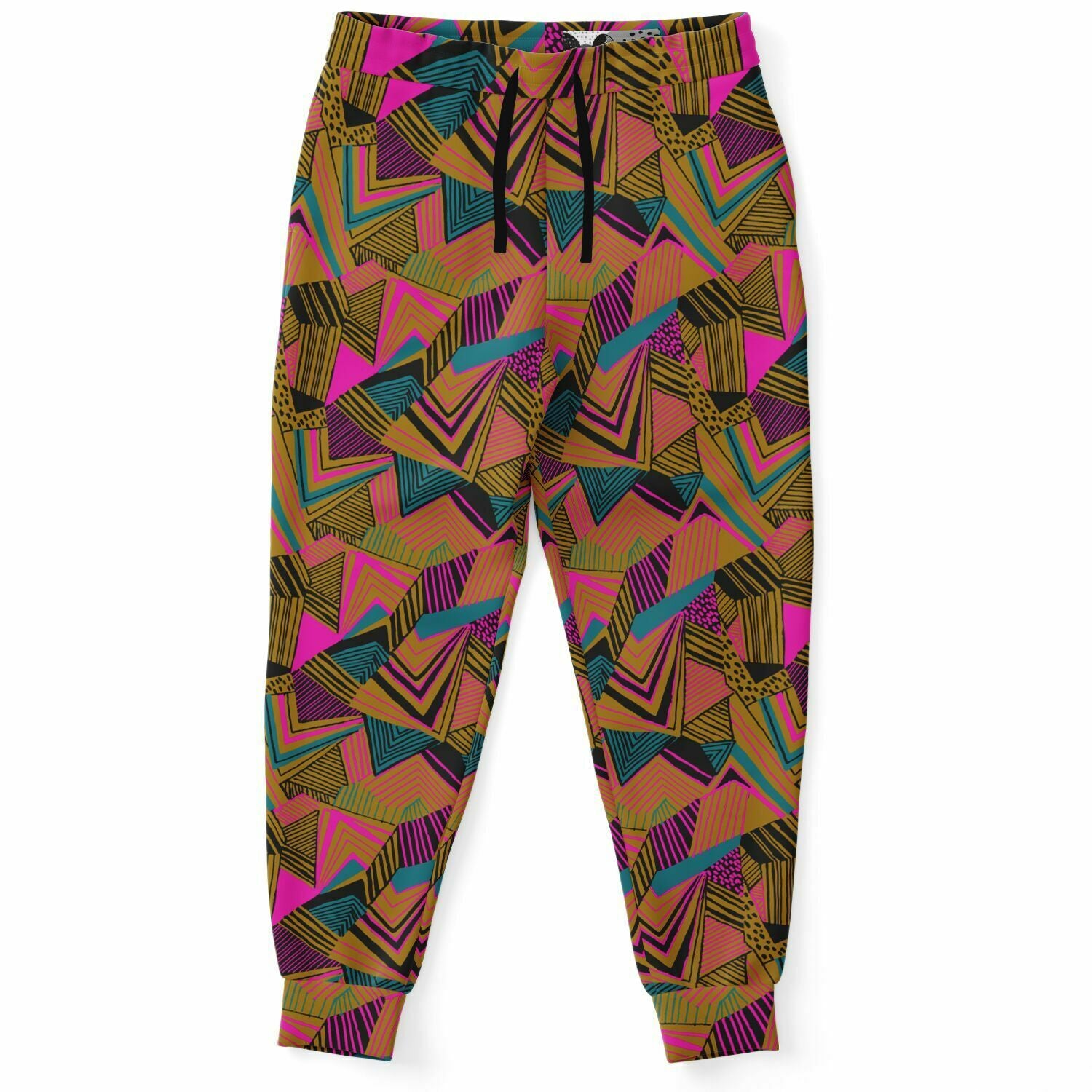 Geometric print fashion Jogger - Mustard - Choi Cheung