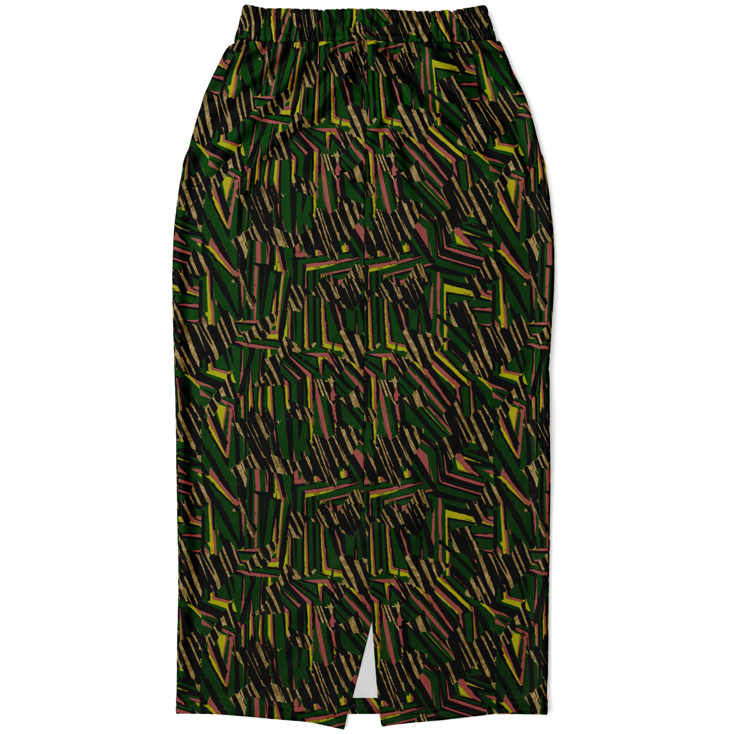 HVJ003 CHAOS REMIX green  50 Athletic Long Pocket Skirt - AOP - Choi Cheung