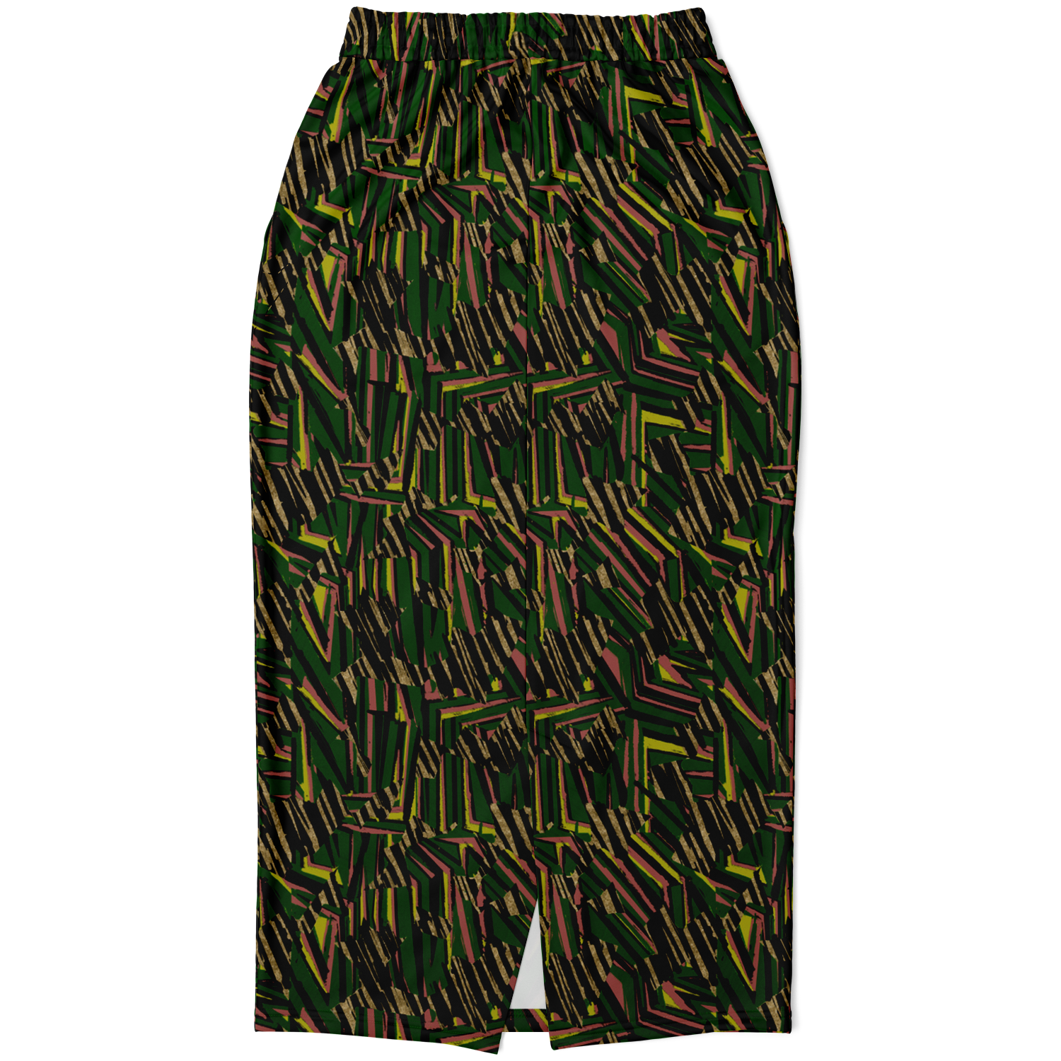 HVJ003 CHAOS REMIX green  50 Athletic Long Pocket Skirt - AOP - Choi Cheung