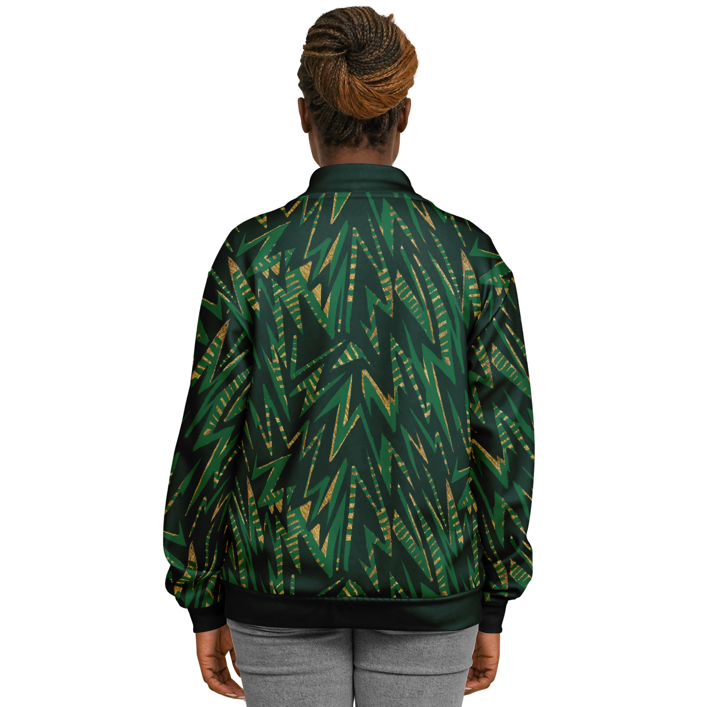 hv zig green Baseball Jacket - AOP