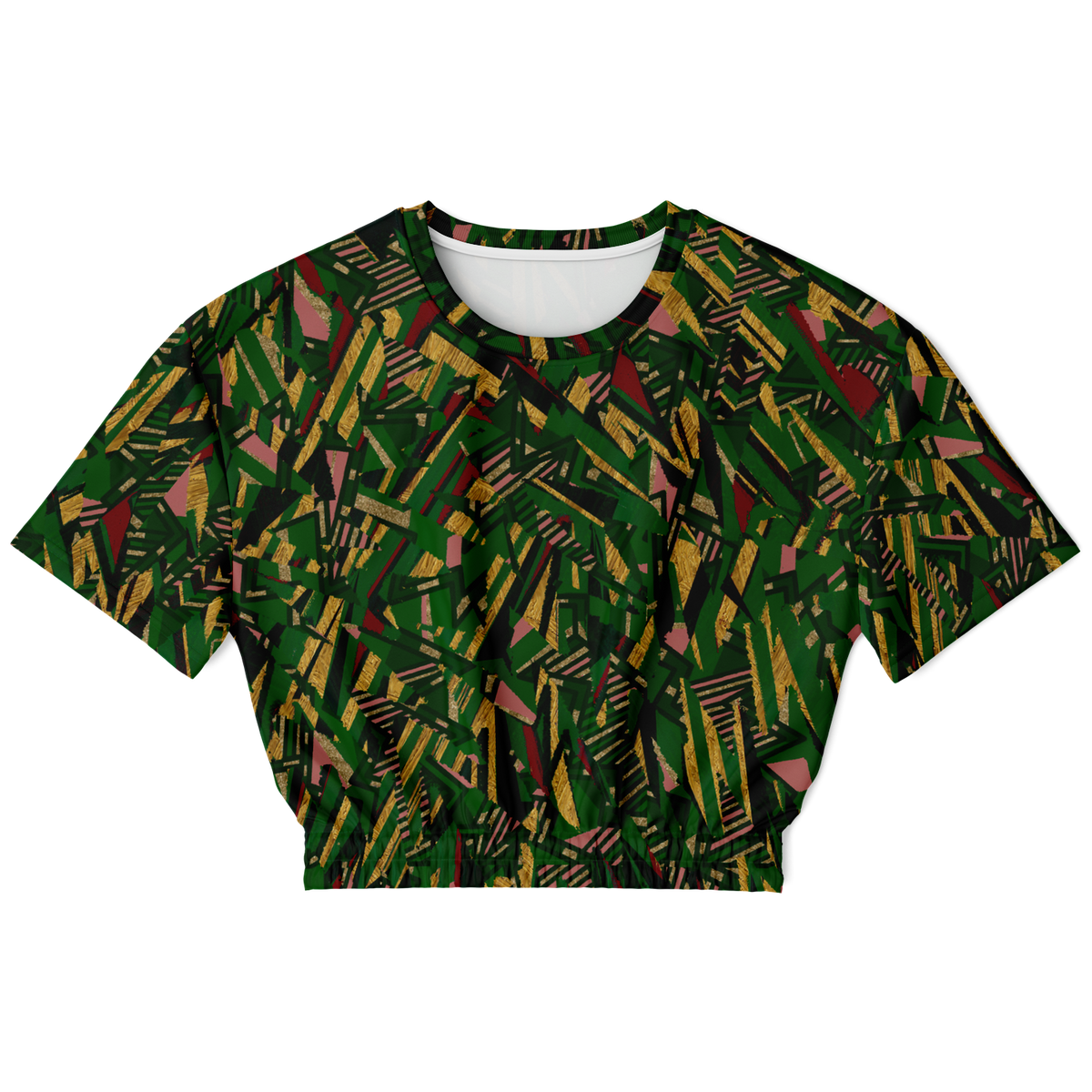 HV shape explosion remix chaos gr +tribal blast  Athletic Cropped Short Sleeve Sweatshirt - AOP - Choi Cheung