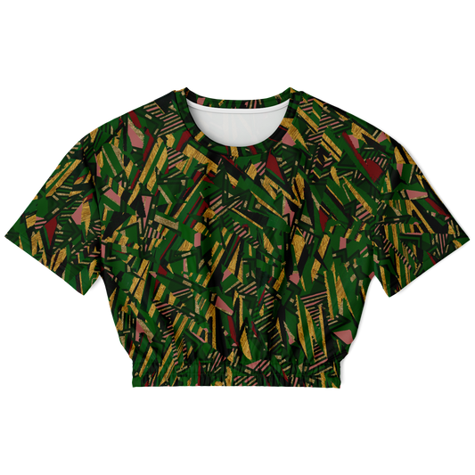 HV shape explosion remix chaos gr +tribal blast  Athletic Cropped Short Sleeve Sweatshirt - AOP - Choi Cheung
