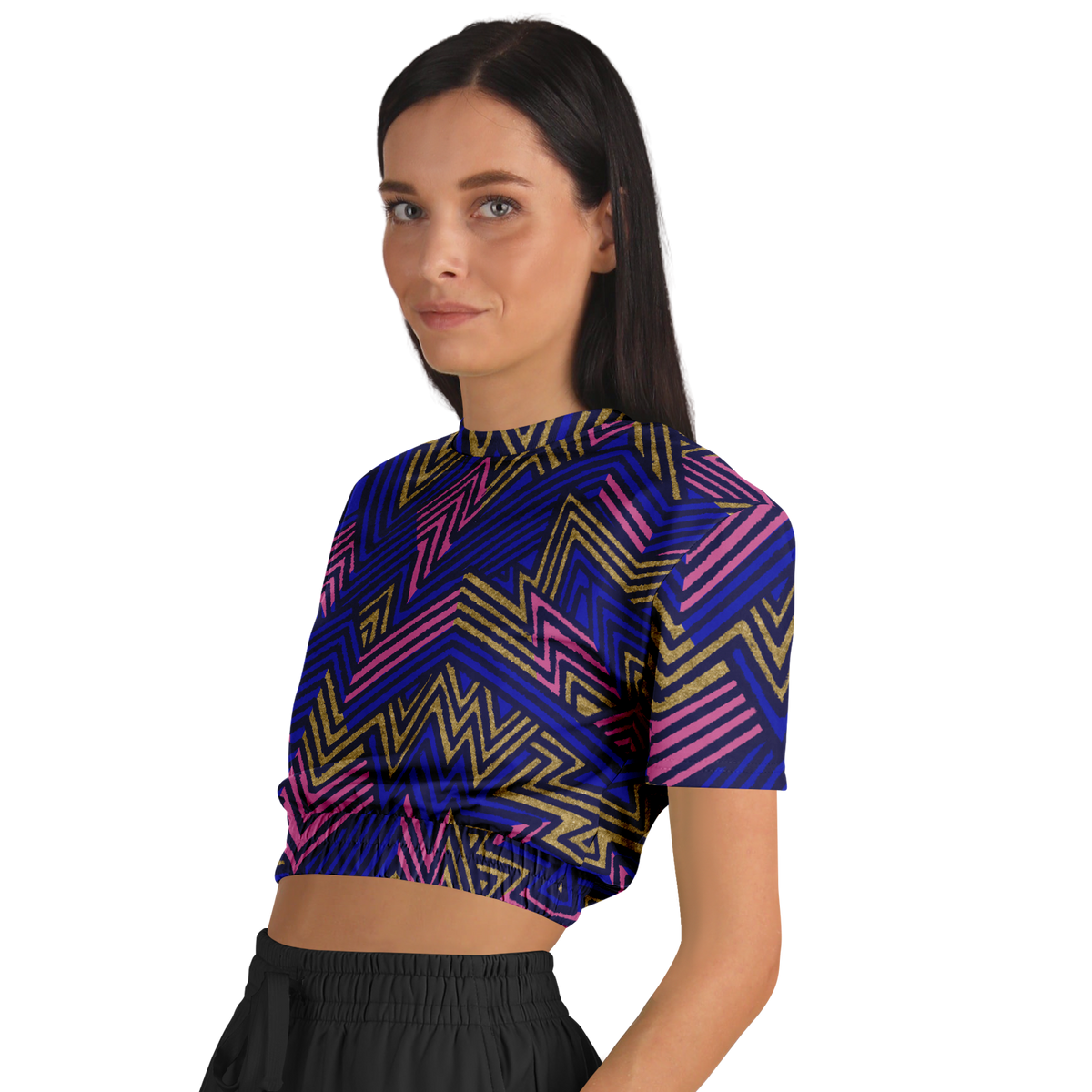 bolt BPcut out 75 Athletic Cropped Short Sleeve Sweatshirt - AOP - Choi Cheung