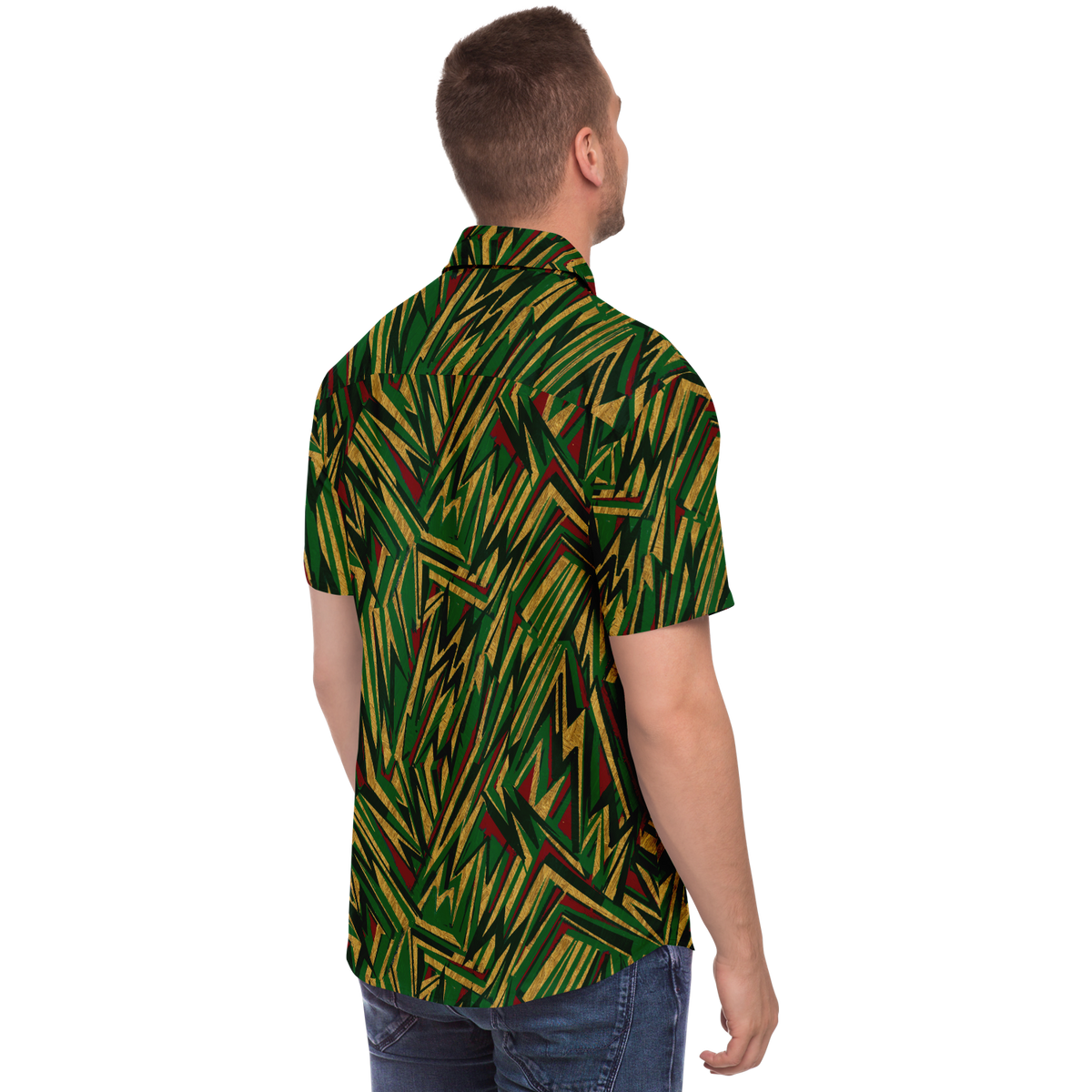 HV chaos GR Short Sleeve Button Down Shirt - AOP - Choi Cheung