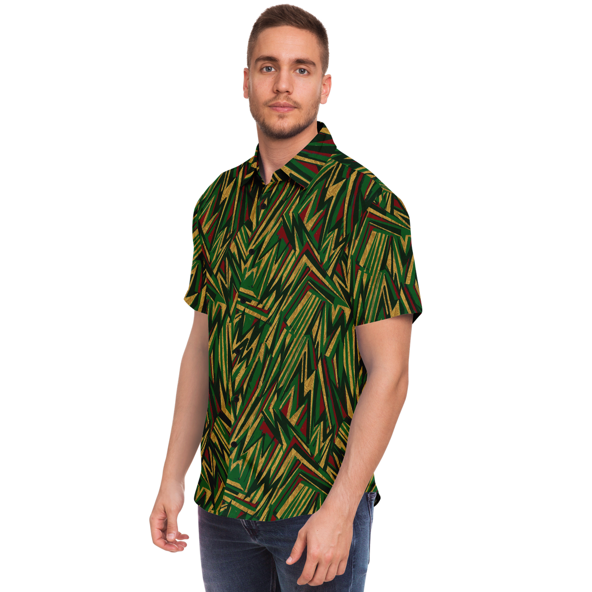 HV chaos GR Short Sleeve Button Down Shirt - AOP - Choi Cheung