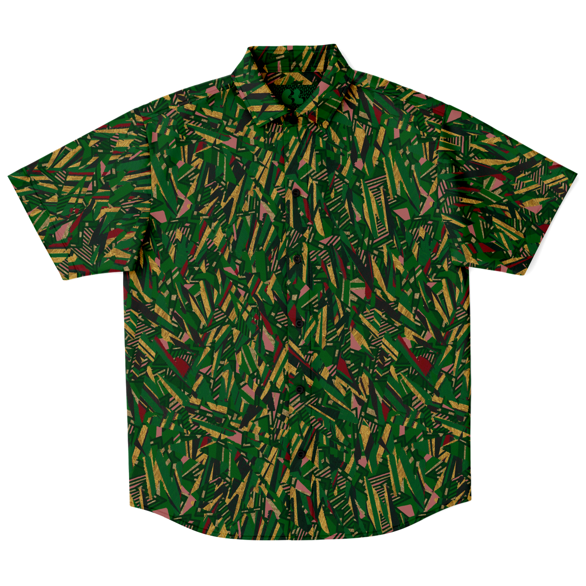 HV shape explosion remix chaos gr Short Sleeve Button Down Shirt - AOP - Choi Cheung