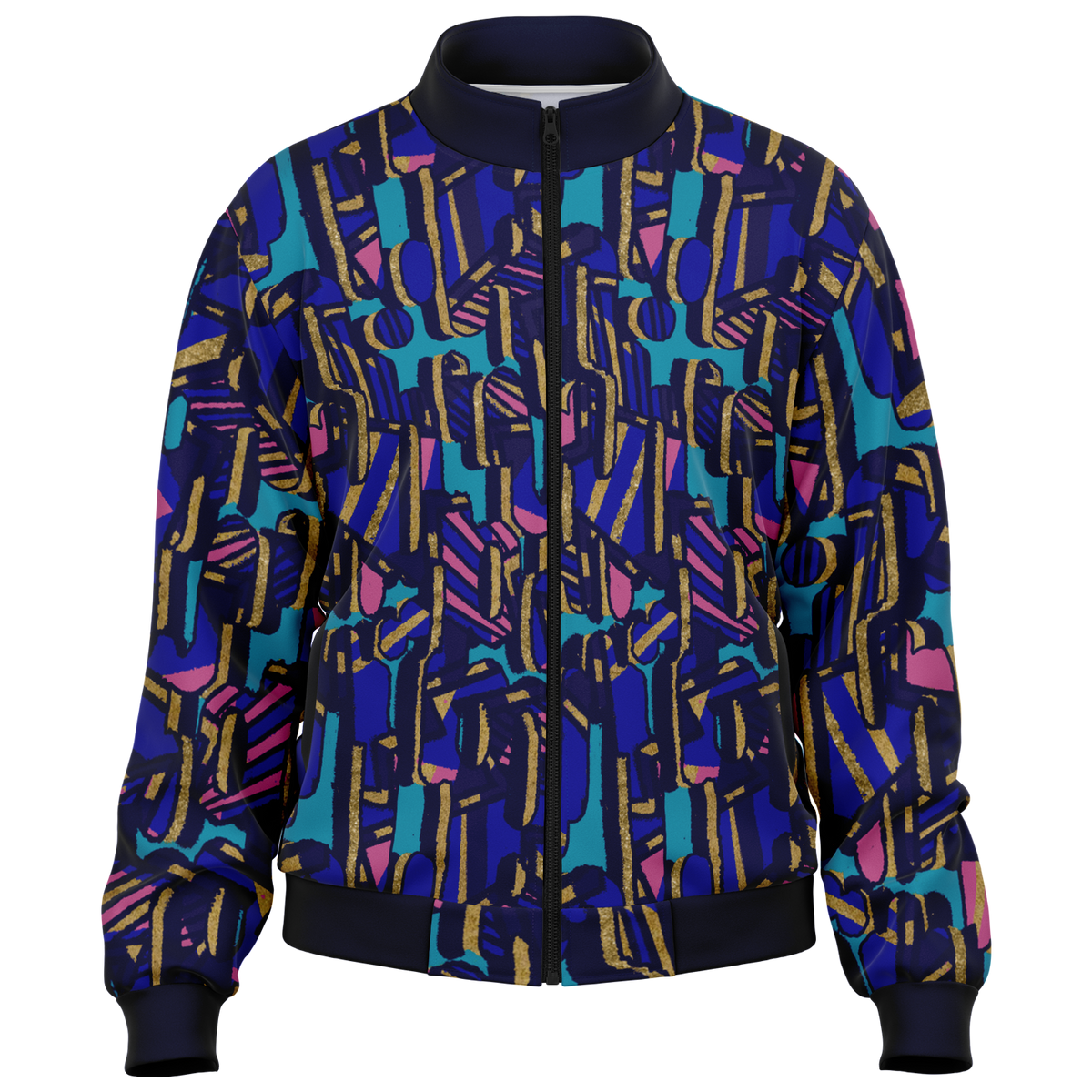 Camo blobby remix Track Jacket - Choi Cheung