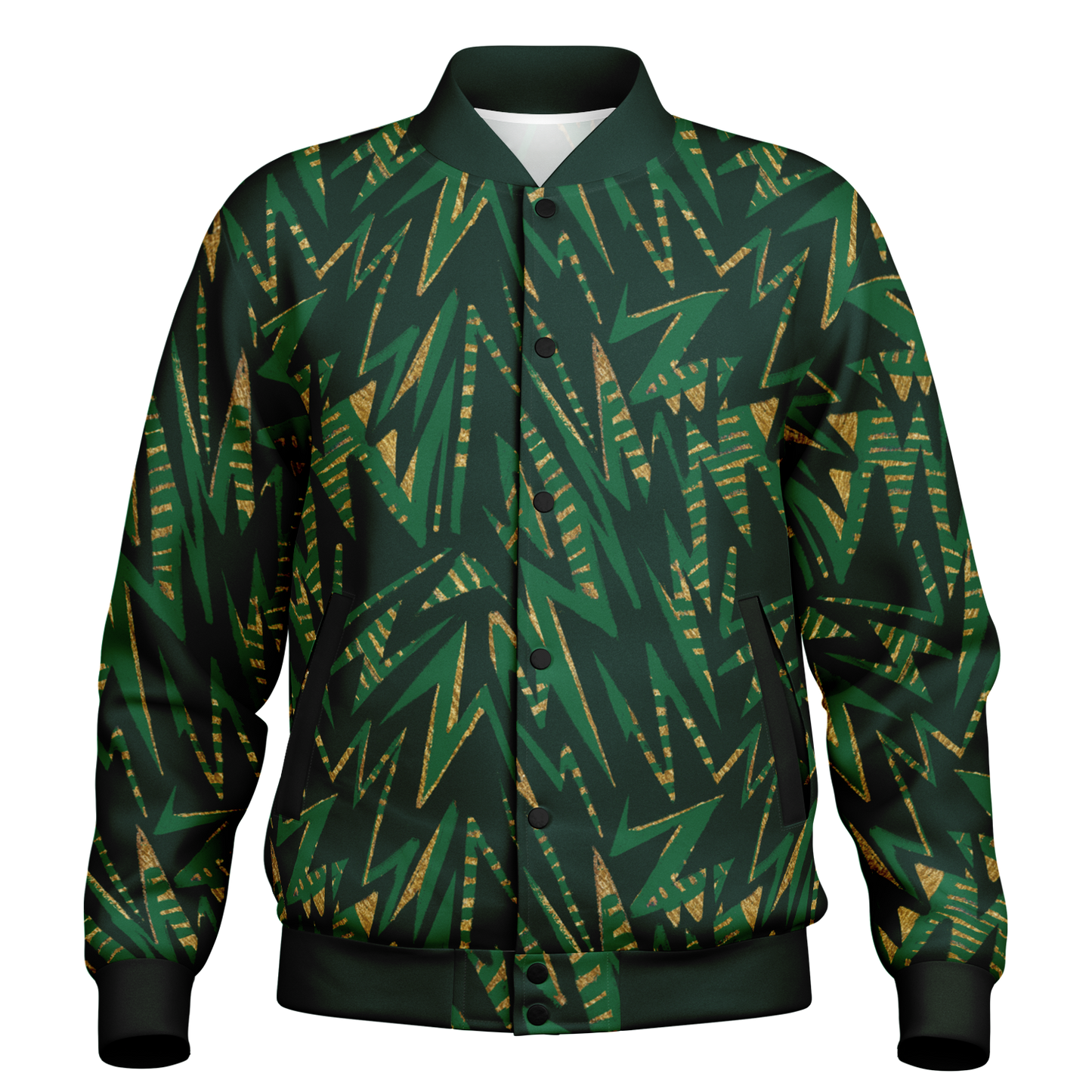 hv zig green Baseball Jacket - AOP