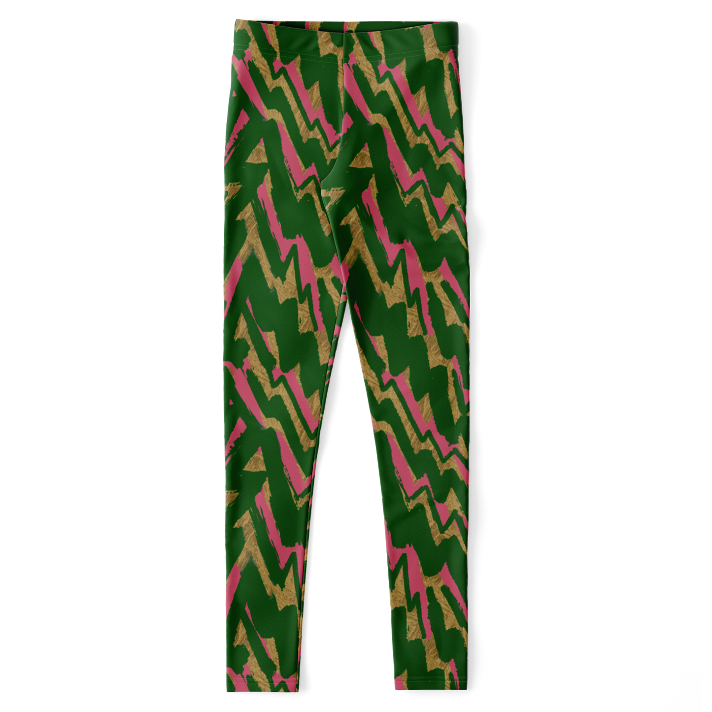 hV 11 Green Leggings - AOP