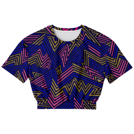 bolt BPcut out 75 Athletic Cropped Short Sleeve Sweatshirt - AOP - Choi Cheung