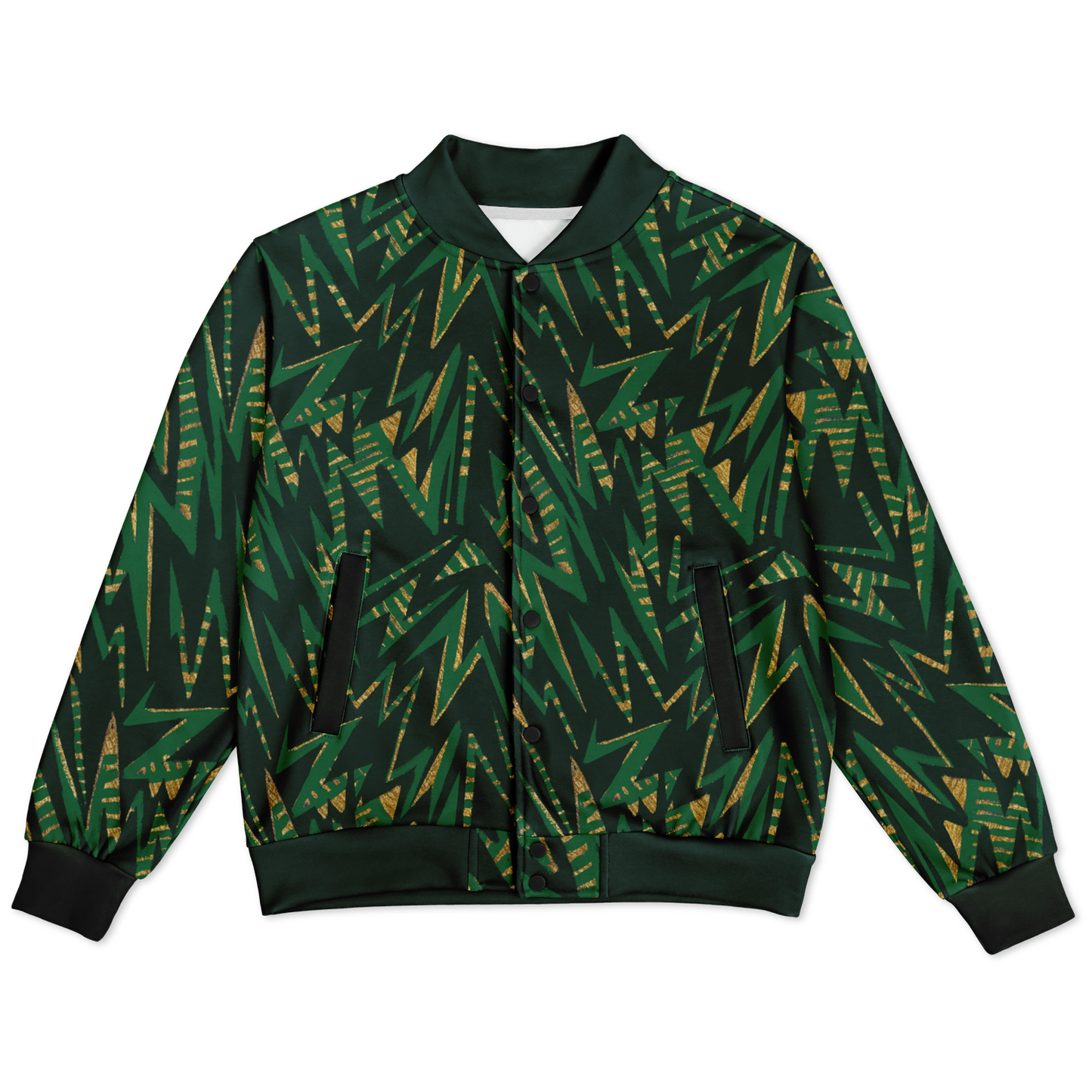 hv zig green Baseball Jacket - AOP