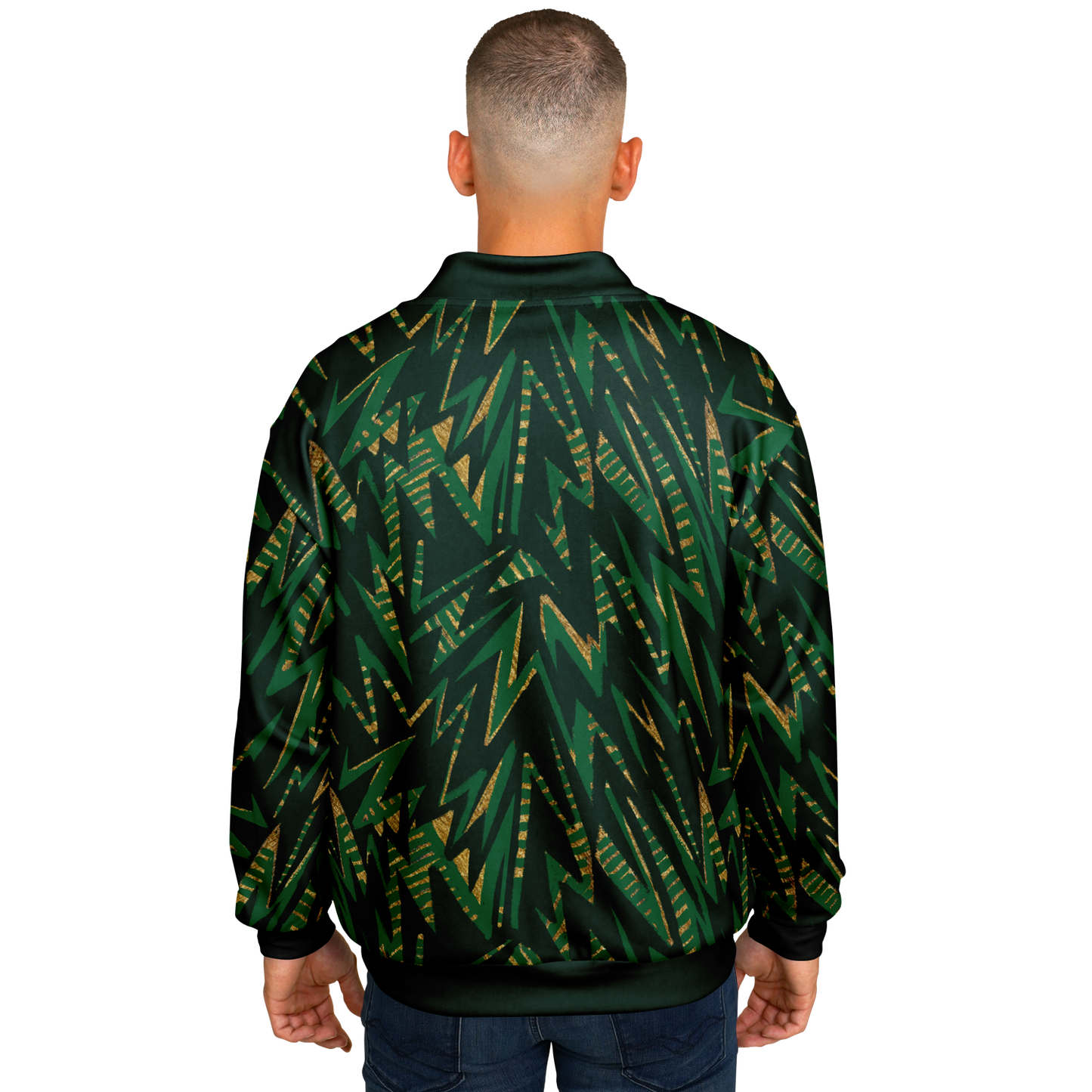 hv zig green Baseball Jacket - AOP