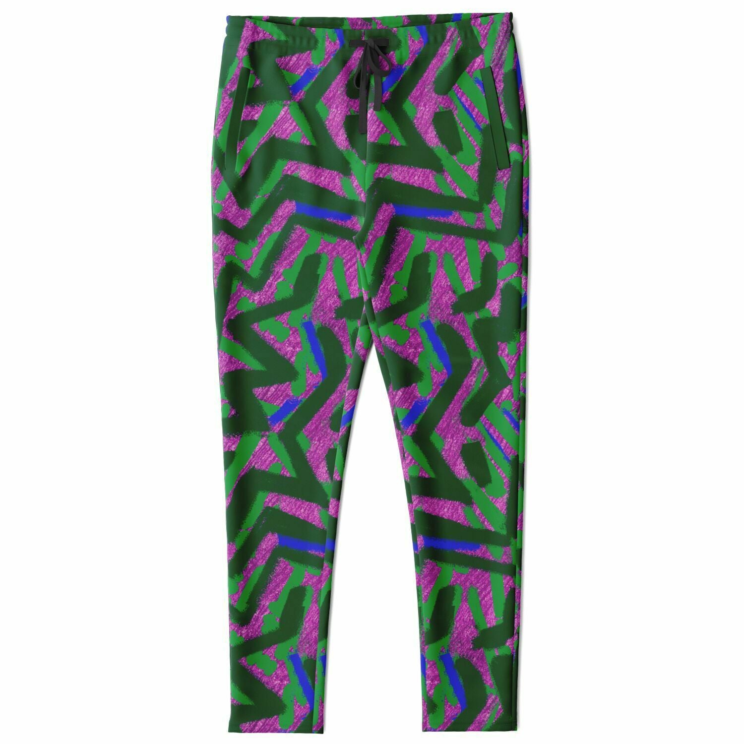 abstract graffiti print track Pants unisex -front