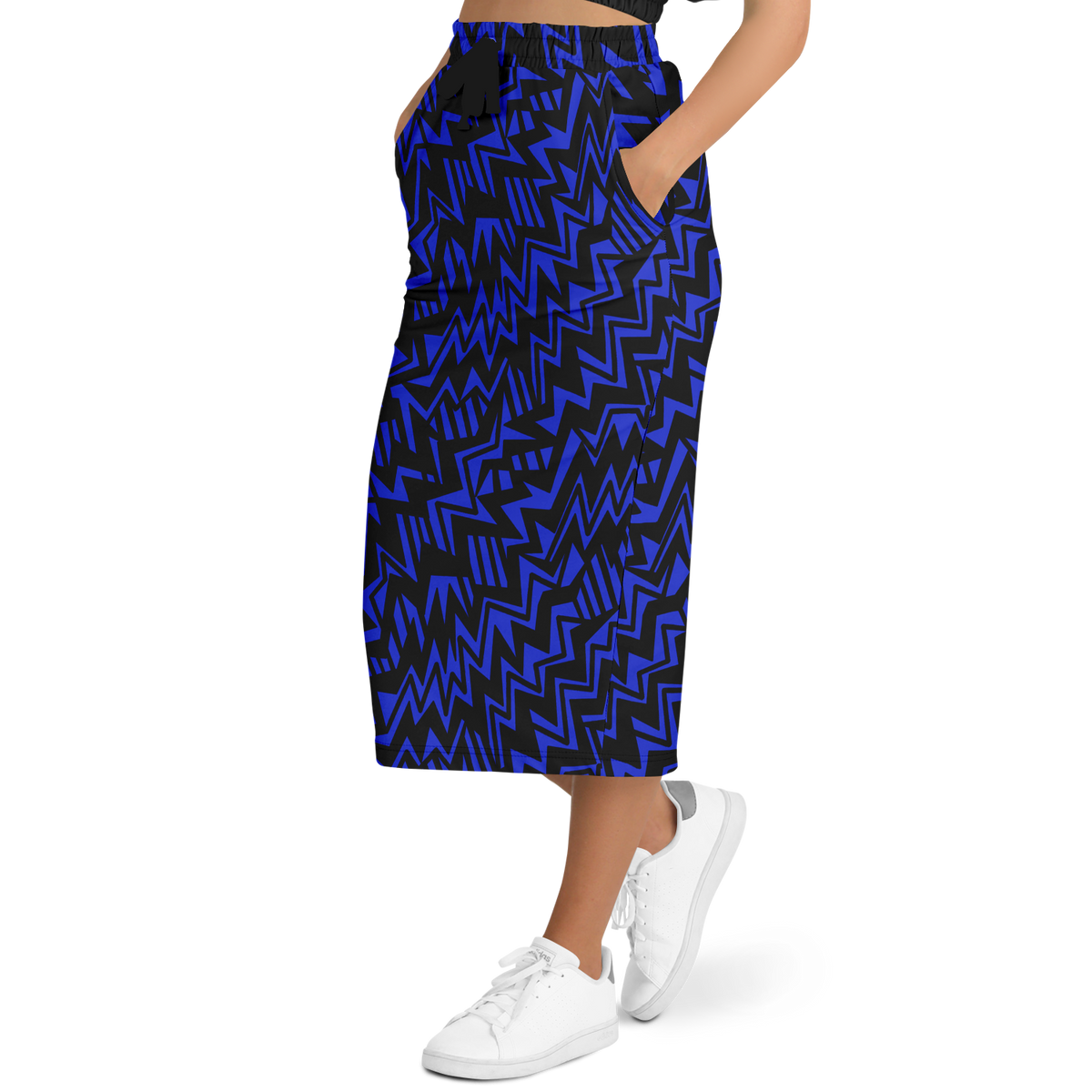 Bolt abstract BB 75 Athletic Long Pocket Skirt - AOP - Choi Cheung