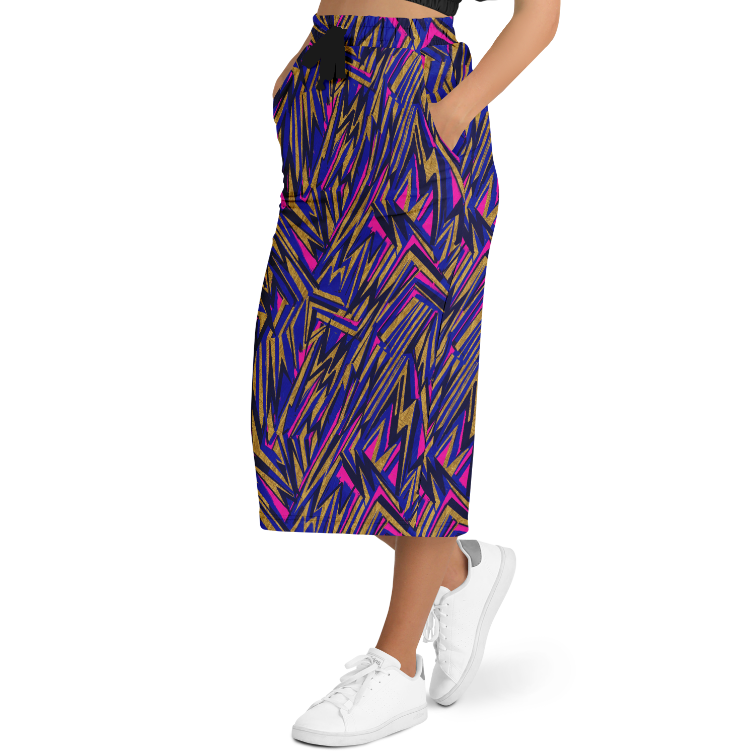 HV chaos  gold 75 Athletic Long Pocket Skirt - AOP - Choi Cheung
