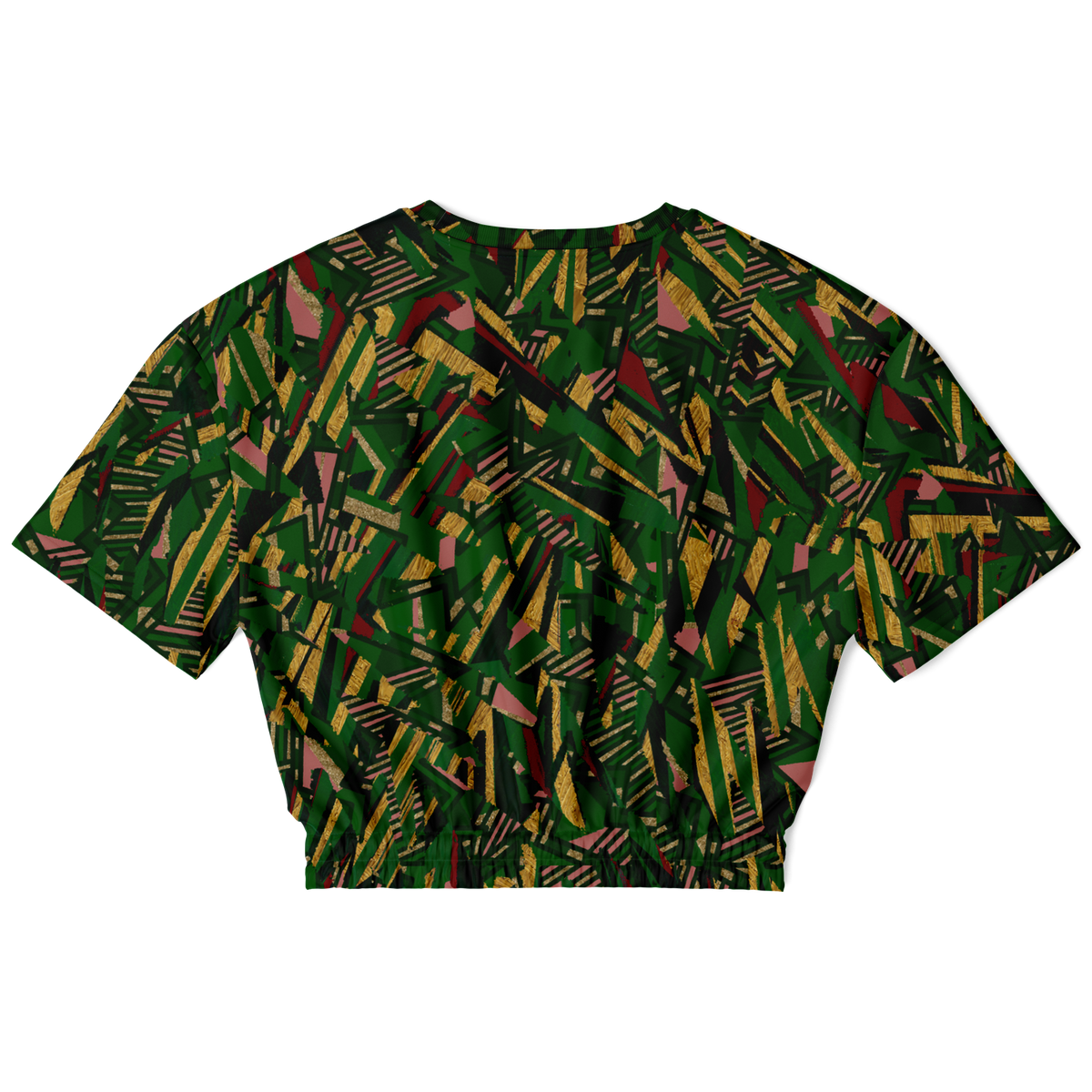 HV shape explosion remix chaos gr +tribal blast  Athletic Cropped Short Sleeve Sweatshirt - AOP - Choi Cheung