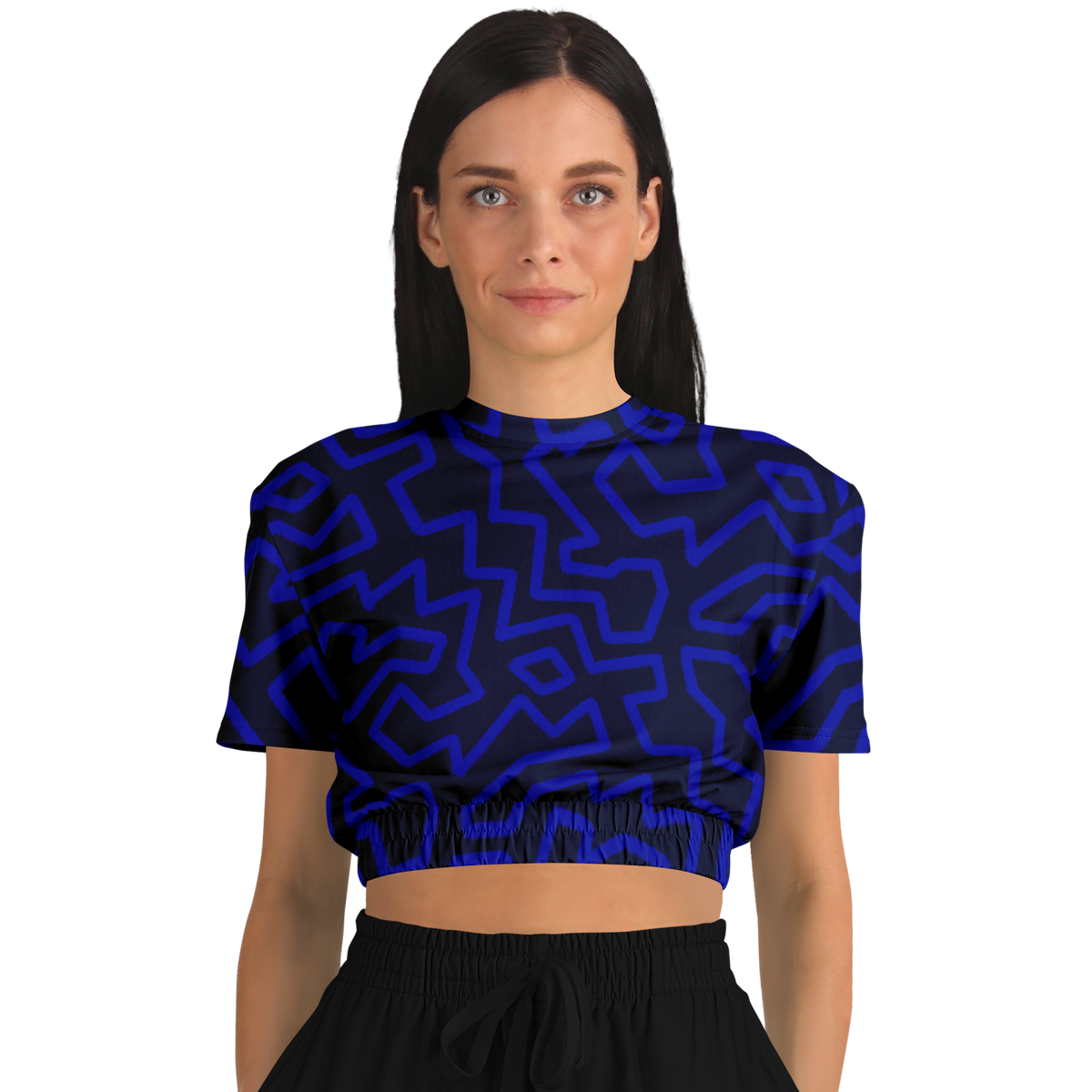 electric boogie Athletic Cropped Short Sleeve Sweatshirt - AOP - Choi Cheung