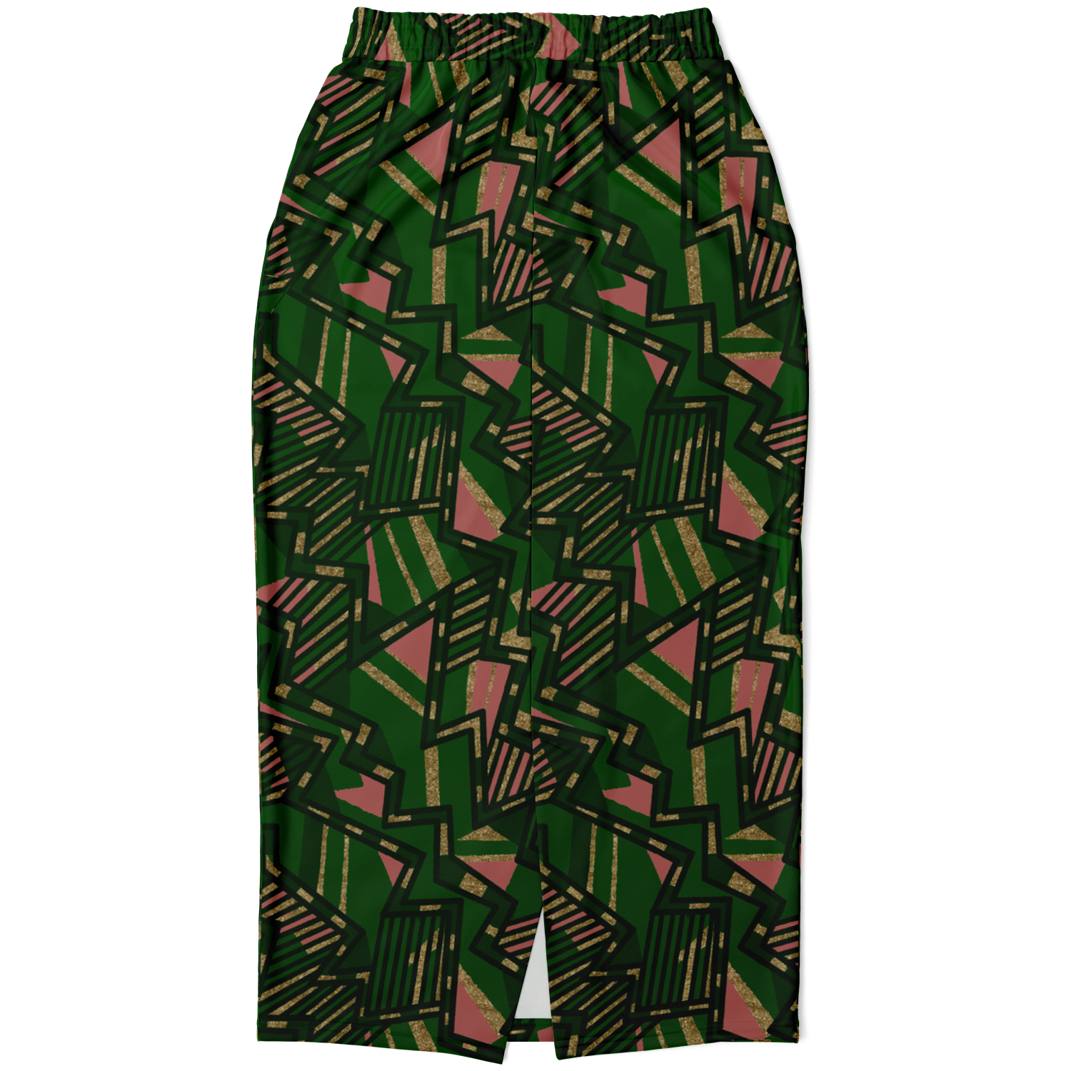Tribal blast green 75 Athletic Long Pocket Skirt - AOP - Choi Cheung