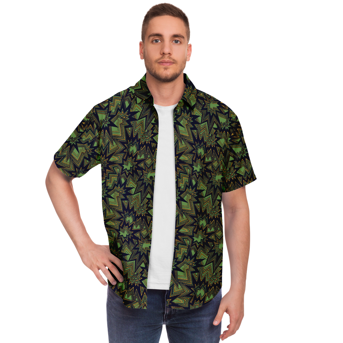 Bolt radiate G 50Short Sleeve Button Down Shirt - AOP - Choi Cheung