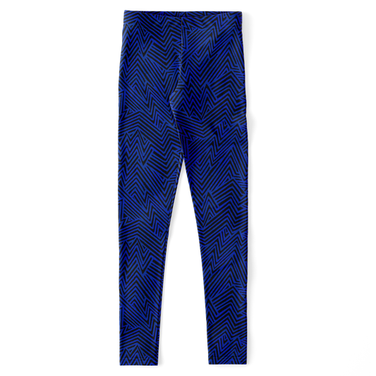 Lightning V2 BLK blue 50 Leggings - AOP