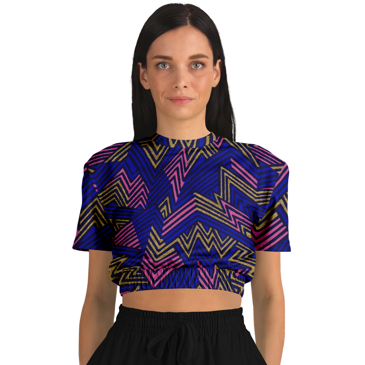 bolt BPcut out 75 Athletic Cropped Short Sleeve Sweatshirt - AOP - Choi Cheung