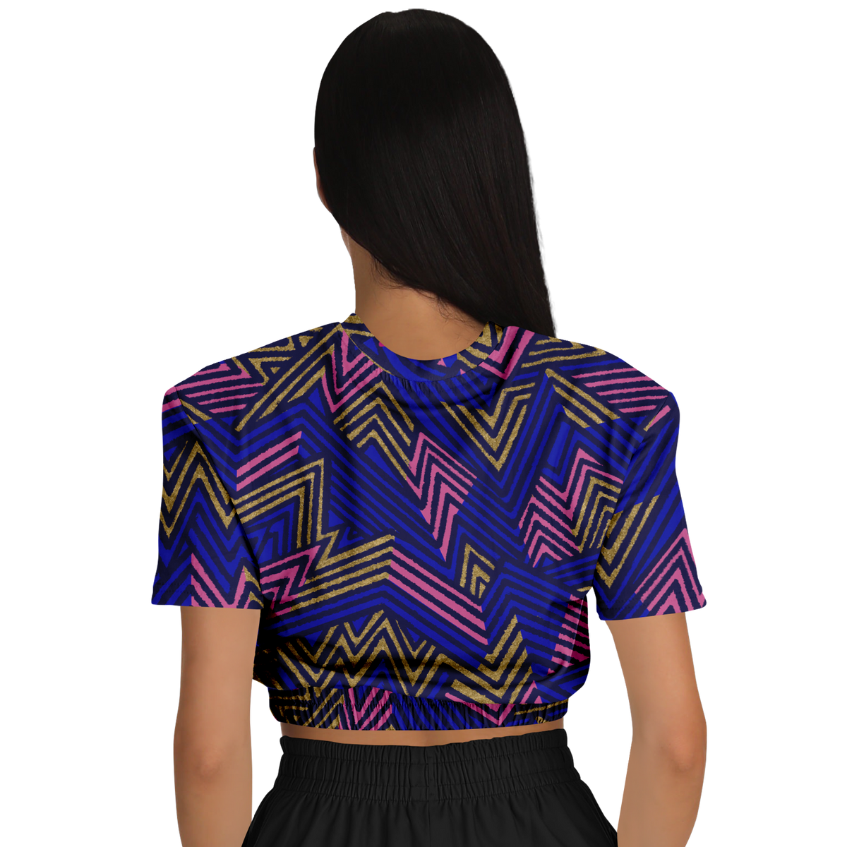 bolt BPcut out 75 Athletic Cropped Short Sleeve Sweatshirt - AOP - Choi Cheung