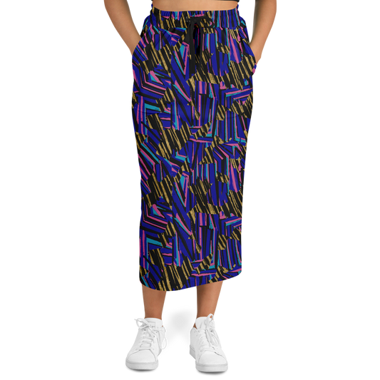 HVJ003 CHAOS REMIX 75 Athletic Long Pocket Skirt - AOP - Choi Cheung
