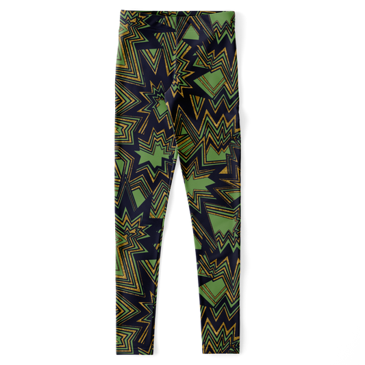Bolt radiate green Leggings - AOP