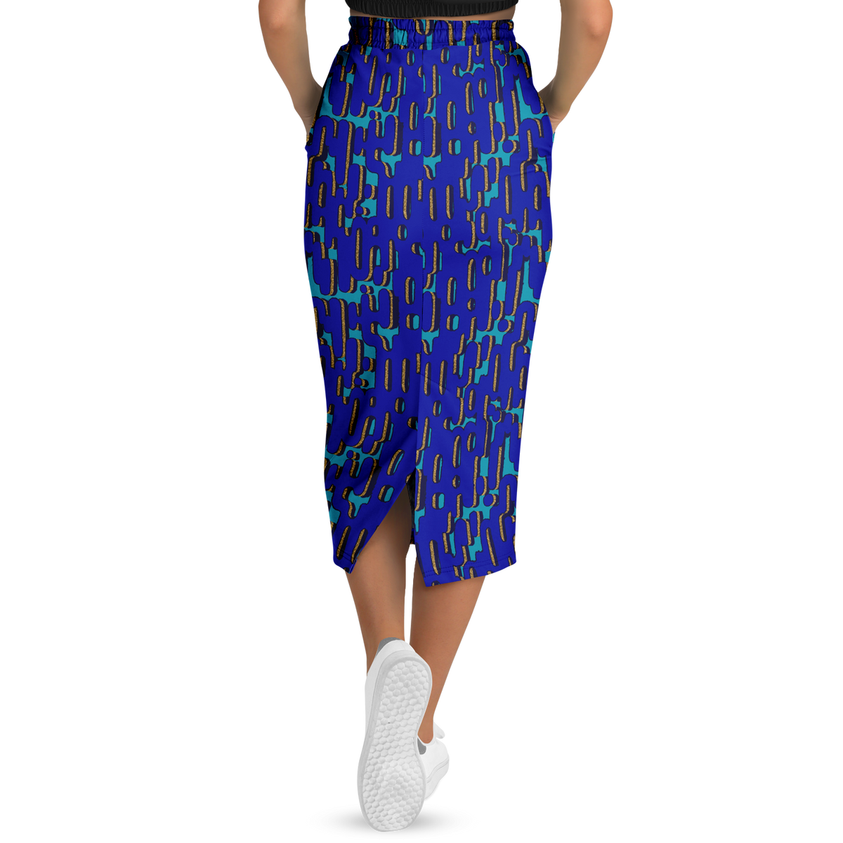 camo B Athletic Long Pocket Skirt - AOP - Choi Cheung