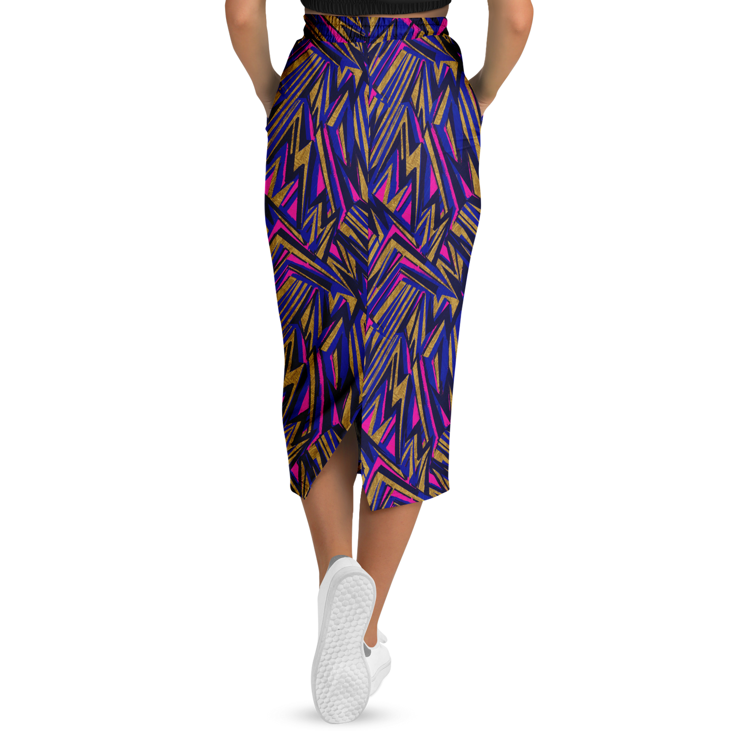 HV chaos  gold 75 Athletic Long Pocket Skirt - AOP - Choi Cheung