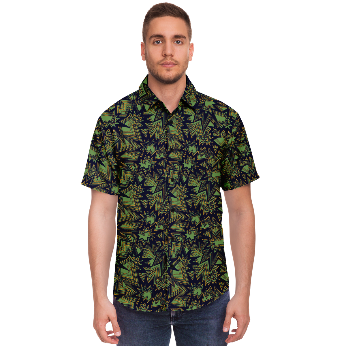 Bolt radiate G 50Short Sleeve Button Down Shirt - AOP - Choi Cheung