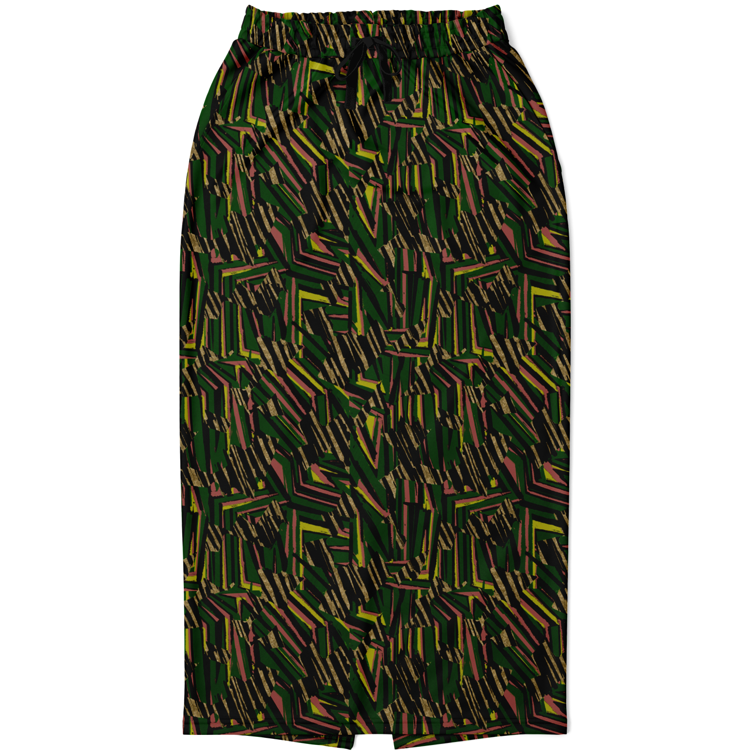 HVJ003 CHAOS REMIX green  50 Athletic Long Pocket Skirt - AOP - Choi Cheung