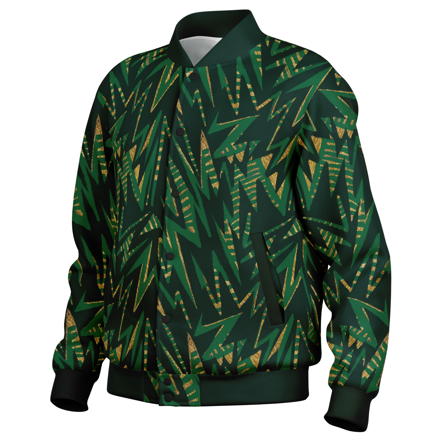 hv zig green Baseball Jacket - AOP