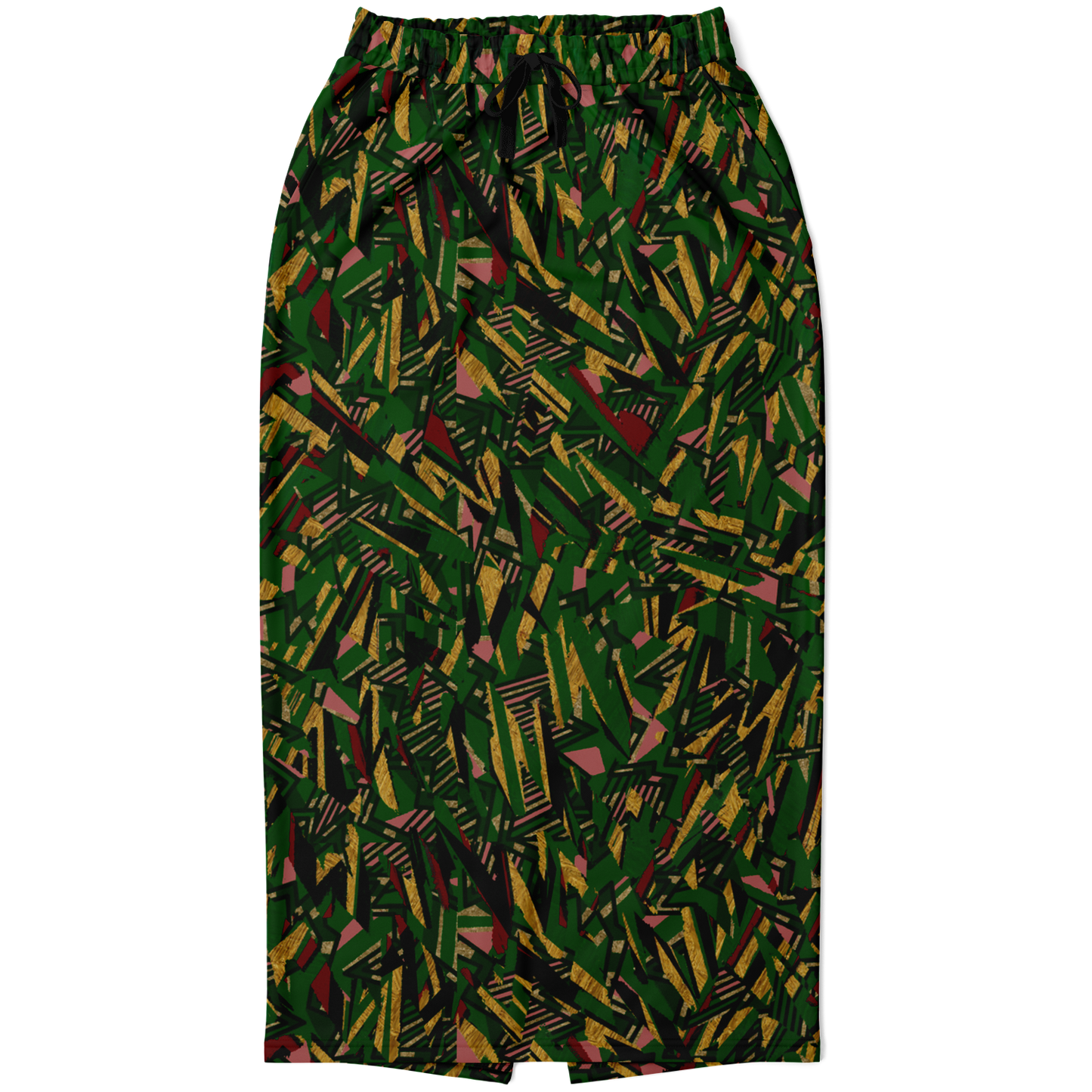 HV shape explosion remix chaos gr +tribal blast  100 Athletic Long Pocket Skirt - AOP - Choi Cheung
