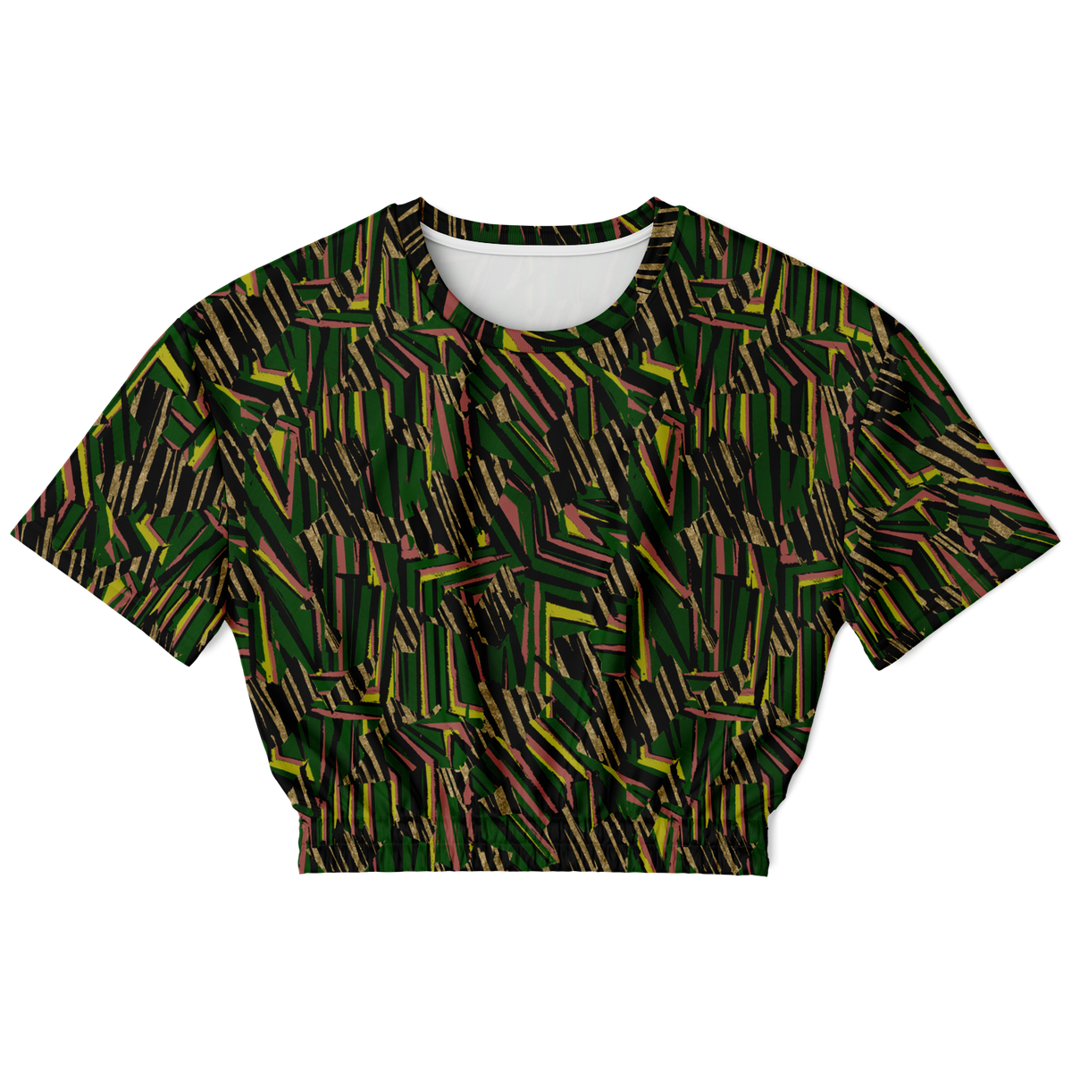 HVJ003 CHAOS REMIX G 50  Athletic Cropped Short Sleeve Sweatshirt - AOP - Choi Cheung