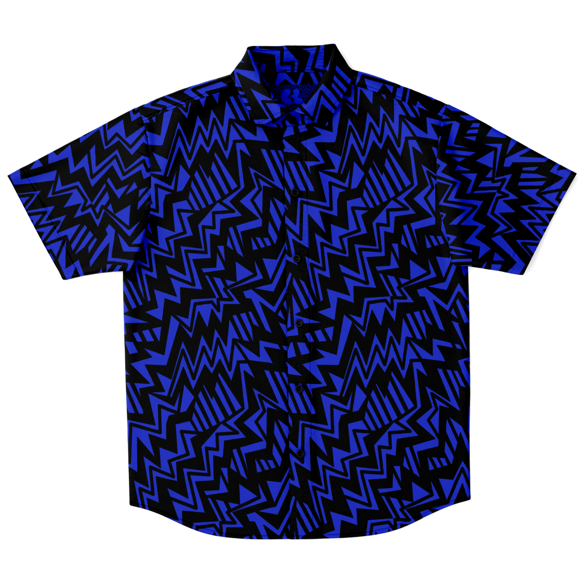 Bolt abstract 75 Short Sleeve Button Down Shirt - AOP - Choi Cheung