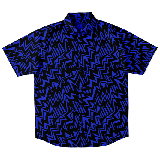 Bolt abstract 75 Short Sleeve Button Down Shirt - AOP - Choi Cheung