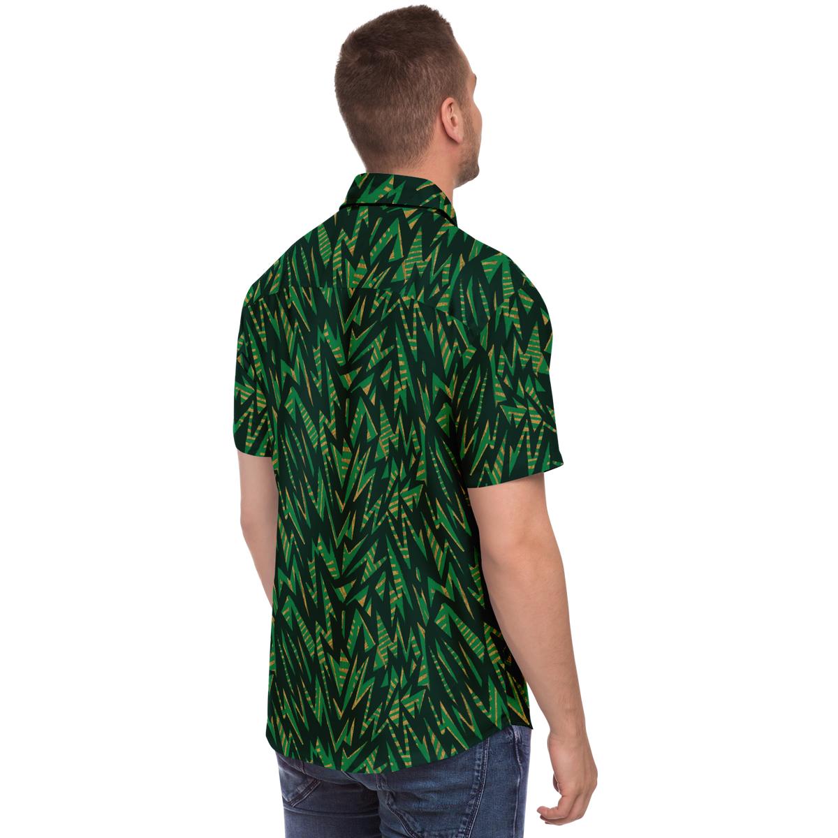 HVzig gr new 75 Short Sleeve Button Down Shirt - AOP - Choi Cheung